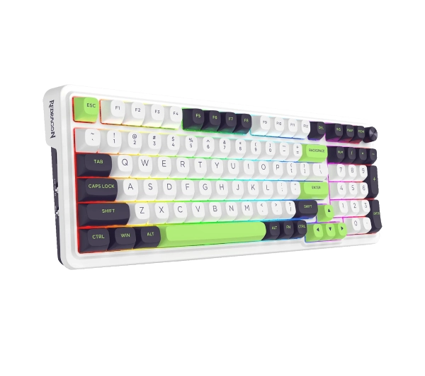 Redragon Eisa Max K686WBG-RGB-MAX Biało-zielony
