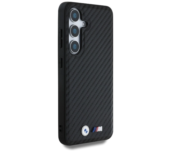 BMW Leather Carbon MagSafe do Galaxy S25 Czarny