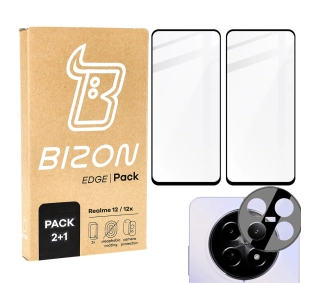 Bizon 2x szkło + szybka na aparat Edge 2 Pack do Realme 12/12x