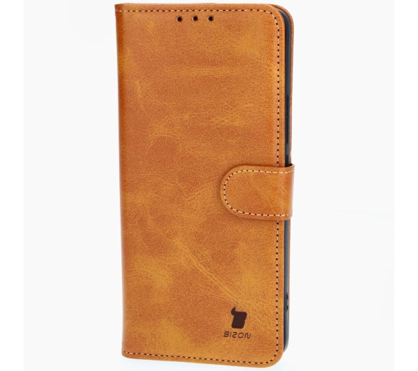 Bizon z klapką Pocket do Xiaomi Redmi Note 13 Pro+ 5G Brązowy