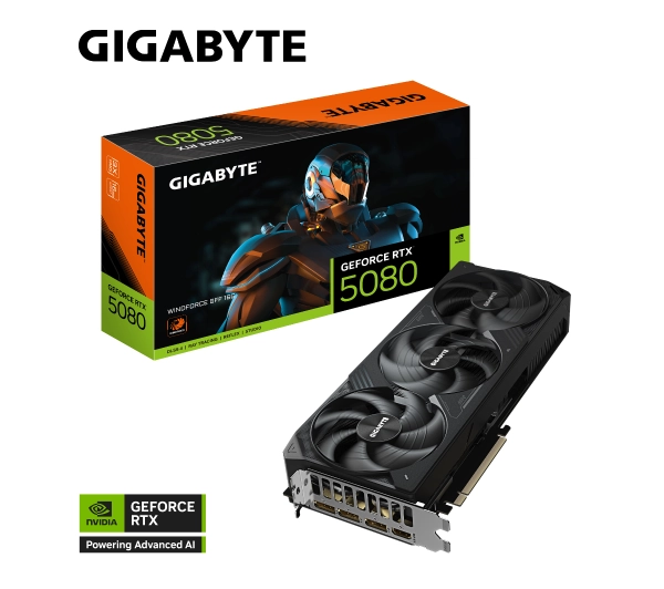 Gigabyte GeForce RTX 5080 5080 WINDFORCE SFF 16GB GDDR7 256bit DLSS 4 - Kup na Raty - RRSO 0%
