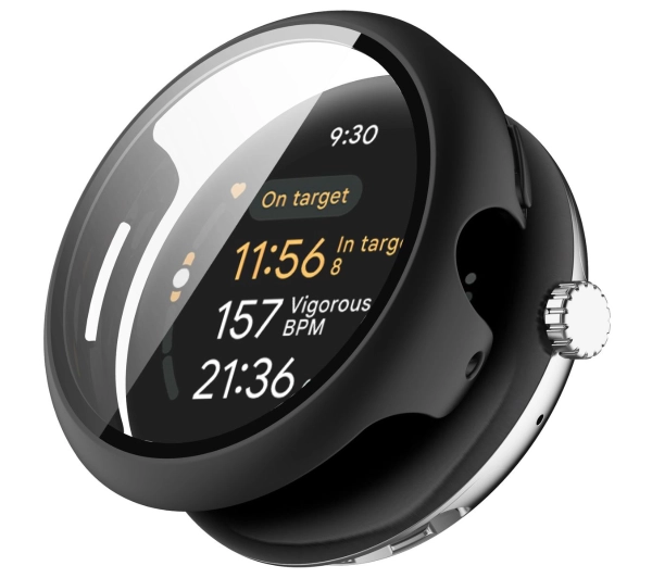 Bizon ze szkłem do Google Pixel Watch 3 45mm Czarny