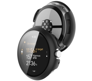 Bizon ze szkłem do Google Pixel Watch 3 45mm Czarny