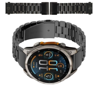 Bizon ze stali nierdzewnej Aura QuickFit 22mm Czarny