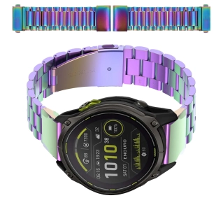 Bizon ze stali nierdzewnej Aura QuickFit 26mm Tęczowy