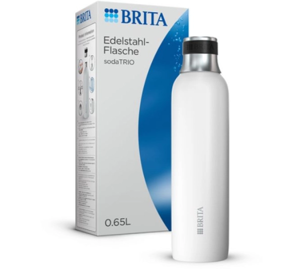 Brita sodaTRIO Ze Stali Nierdzewnej 0,65l Biały