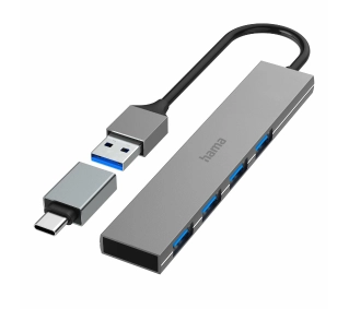 Hama Premium USB 3.2 Adapter USB-C USB A Szary