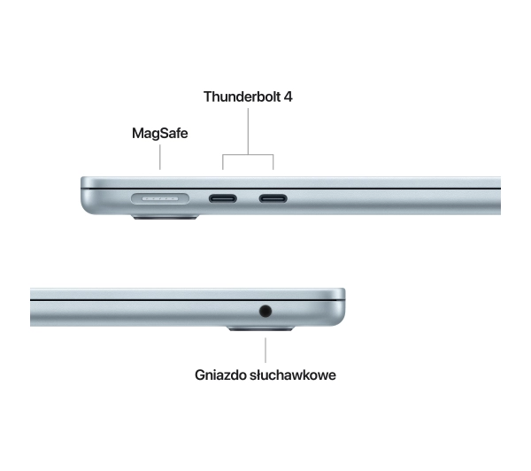Apple MacBook Air 2025 13,6" M4 24GB RAM 512GB Dysk macOS Błękitny Funkcje AI - Kup na Raty - RRSO 0%