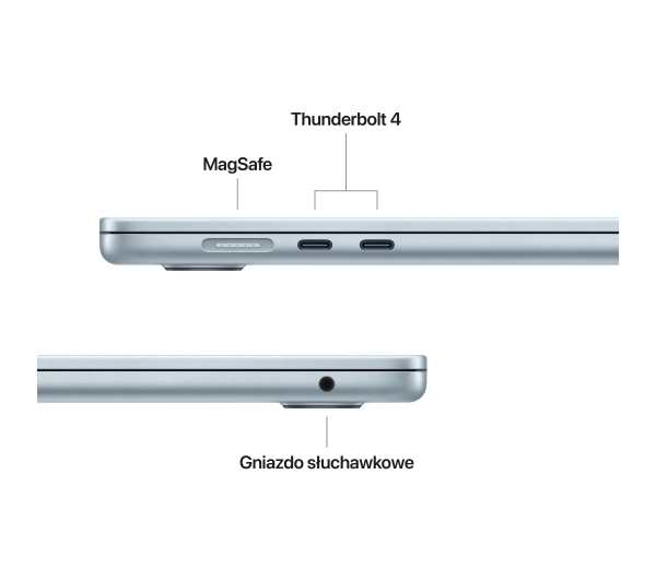 Apple MacBook Air 2025 15,3" M4 16GB RAM 256GB Dysk macOS Błękitny Funkcje AI - Kup na Raty - RRSO 0%