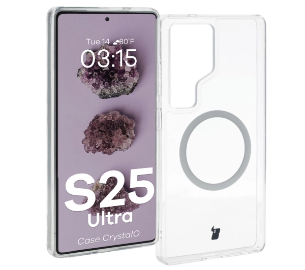 Bizon CrystalO z MagSafe do Galaxy S25 Ultra Przezroczyste