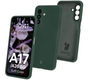 Bizon Silikonowe Soft do Galaxy A26 5G Ciemnozielony