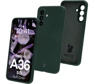 Bizon Silikonowe Soft do Galaxy A36 5G Ciemnozielony