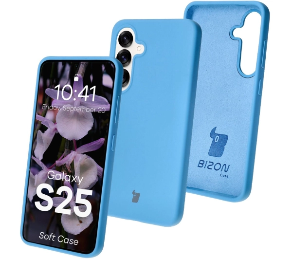 Bizon Silikonowe Soft do Galaxy S25 Niebieski