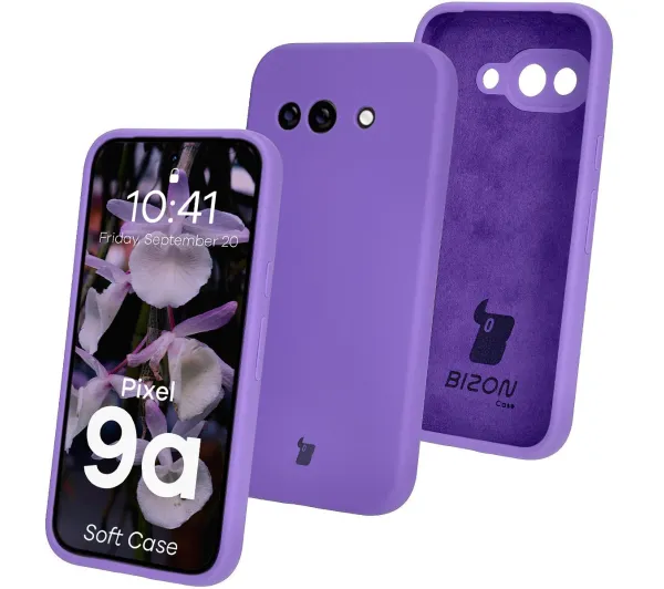 Bizon Silikonowe Soft do Google Pixel 9a Fioletowy