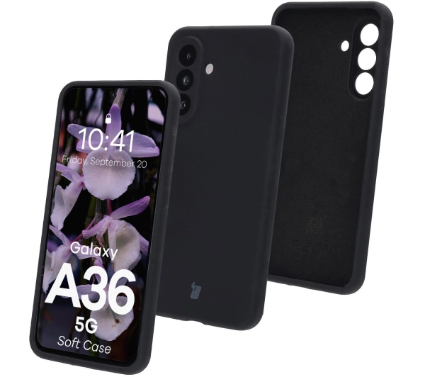 Bizon Silikonowe Soft do Galaxy A36 5G Czarny