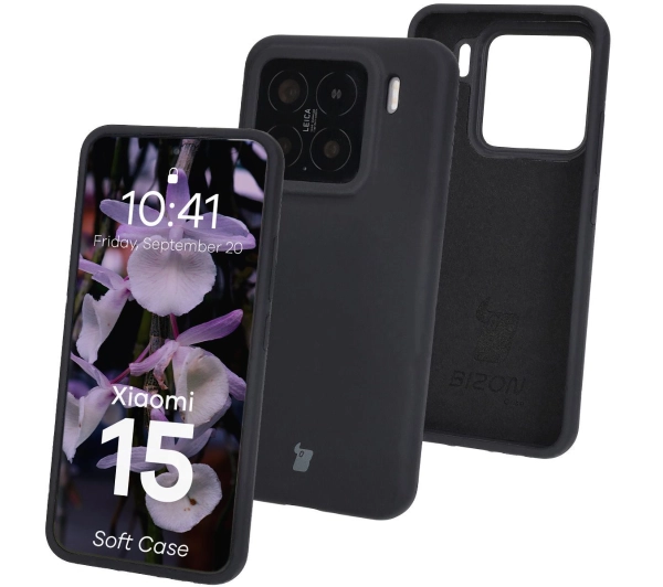 Bizon Silikonowe Soft do Xiaomi 15 Czarny