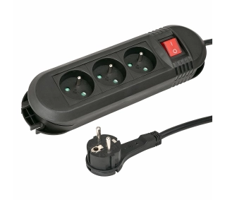 Hama P2223754 Comfort 3 gniazda 3m Czarny