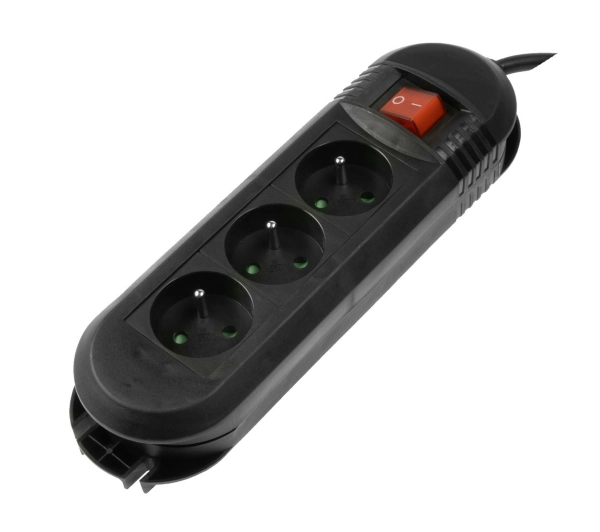 Hama P2223754 Comfort 3 gniazda 3m Czarny