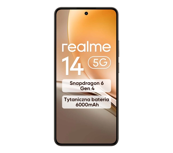 realme 14 5G 12/256GB Funkcje AI 6,67" 120Hz 50Mpix Brązowy - ⚡ BESTSELLERY ⚡ - Kup na Raty - RRSO 0%