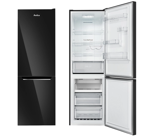 Amica FK3506D.2F (E) Pełny No Frost 185,5cm Komora świeżości Czarny półmat - TRZECI -55%, ALBO 5-TY ZA 1ZŁ - Kup na Raty - RRSO 0%