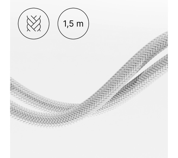QUALO USB-C z Lightning 1,5m 2,4A Szary