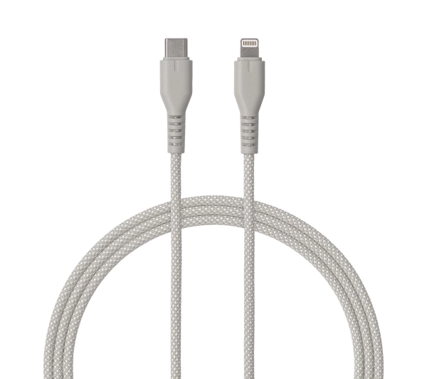 QUALO USB-C z Lightning 1,5m 2,4A Szary