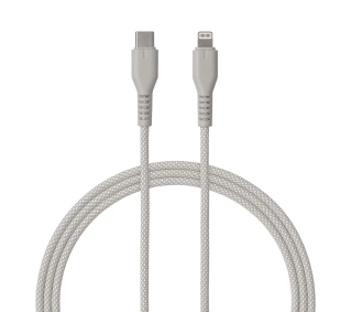 QUALO USB-C z Lightning 1,5m 2,4A Szary