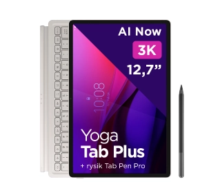 Lenovo Yoga Tab Plus 12,7" TB520FU 16/512GB Wi-Fi Perłowy + Klawiatura
