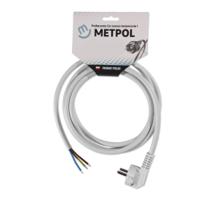 Metpol z wtyczka 3x2,5 dł. 2,5 m (W-1 H05VV-F 3G2,5 L-2500 art. 1351751/2034)