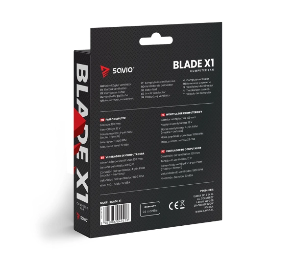 Savio Blade X1 120mm 4-pin PWM 12V