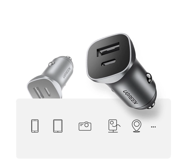 UGREEN CD130 USB-A USB-C 30W Szary - ⚡ EURO HIT CENOWY! ⚡