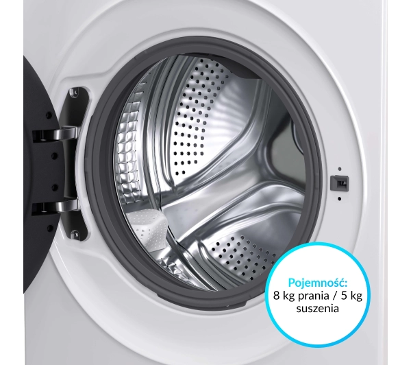 Candy ProWash&Dry 500 Slim BWR 485SBL6-S 52cm 8kg/5kg Funkcje AI Zdalne sterowanie - Kup na Raty - RRSO 0%