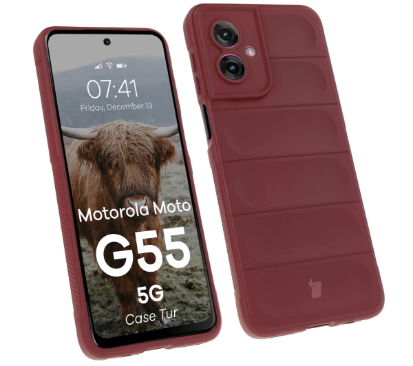 Bizon Tur do Motorola Moto G55 5G Burgundowy