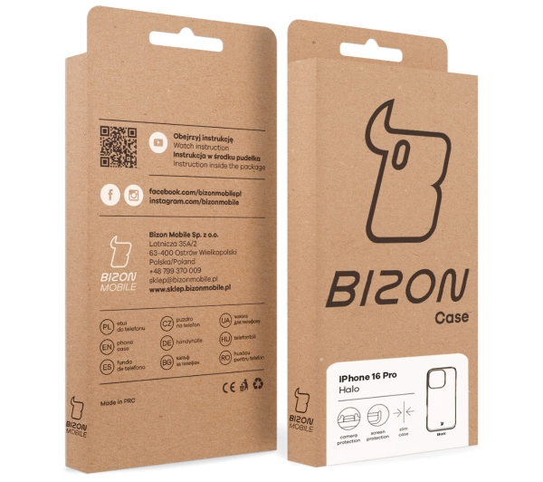 Bizon Halo do iPhone 16 Pro Czarny