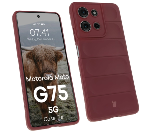 Bizon Tur do Motorola Moto G75 5G Burgundowy
