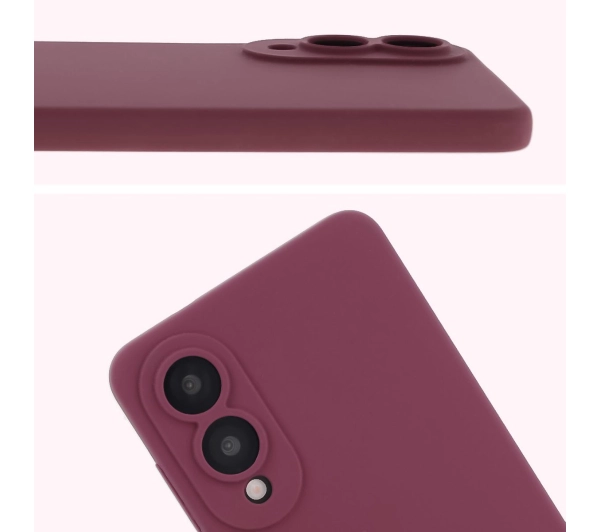 Bizon Silikonowe Soft do Samsung Galaxy S25 Edge Śliwkowy