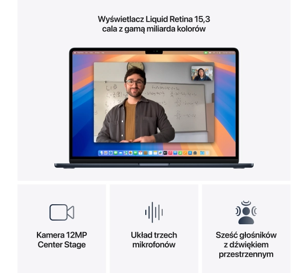 Apple MacBook Air 2025 15,3" M4 24GB RAM 512GB Dysk macOS Północ 70W Funkcje AI - Kup na Raty - RRSO 0%