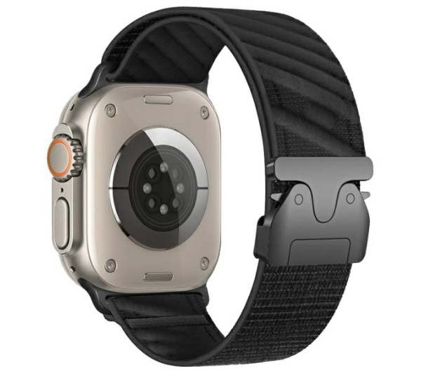 Beline do Apple Watch Oblique Parachute buckle 42/44/45/49mm Czarny