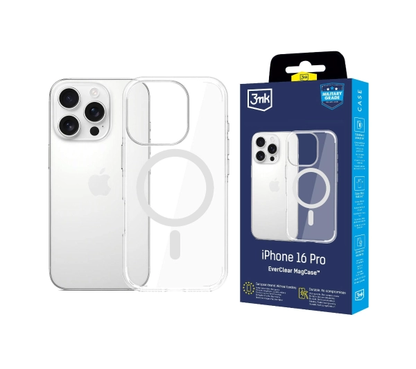 3mk EverClear MagCase do iPhone 16 Pro Przezroczysty