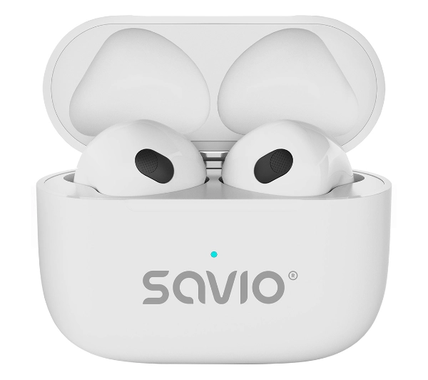 Savio TWS-01 PRO Douszne Bluetooth 5.4 Biały