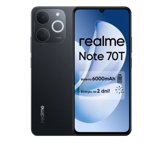 realme Note 70T 4/128GB Funkcje AI 6,74" 90Hz 13Mpix Czarny - ⚡ BESTSELLERY ⚡ - Kup na Raty - RRSO 0%