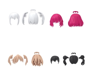 Bandai 30MS OPTION HAIR STYLE PARTS VOL.10 ALL 4 TYPES