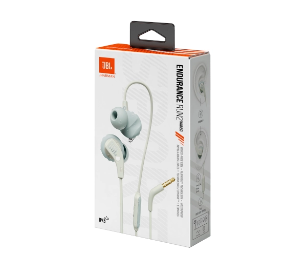 JBL Endurance Run 2 Wired White Dokanałowe Mikrofon Biały