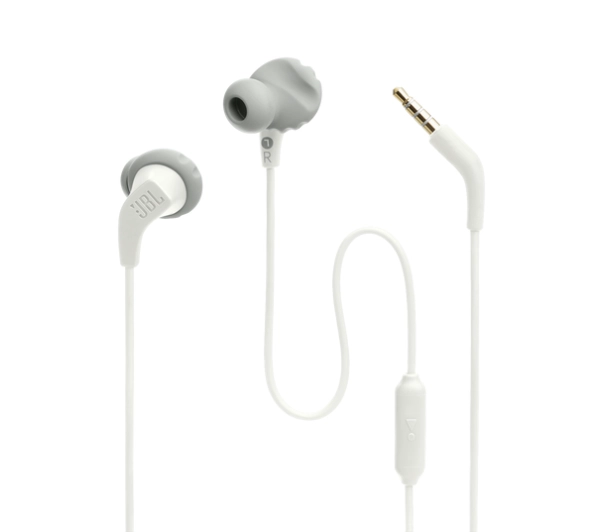 JBL Endurance Run 2 Wired White Dokanałowe Mikrofon Biały