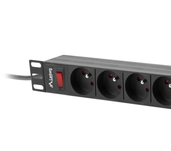 Lanberg RACK PDU 1U 16A 9x230V 3m Czarny
