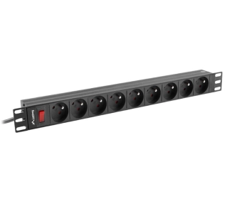 Lanberg RACK PDU 1U 16A 9x230V 3m Czarny