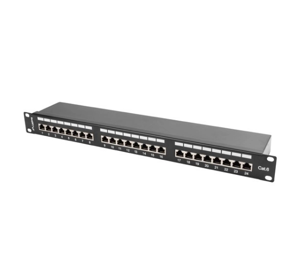 Lanberg PPS6-1024-B 24 PORT 1U 19" KAT.6 FTP Czarny