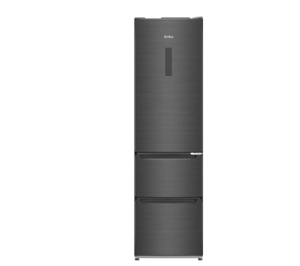 Lodówki - Amica FK4005.6DFCM Pełny No Frost 192cm Komora świeżości Czarny Inox