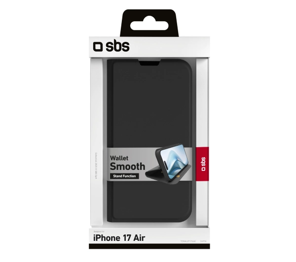SBS Wallet Smooth do iPhone 17 Air Czarny