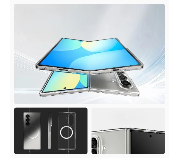 Spigen AirSkin MagSafe do Galaxy Z Fold7 Przezroczysty